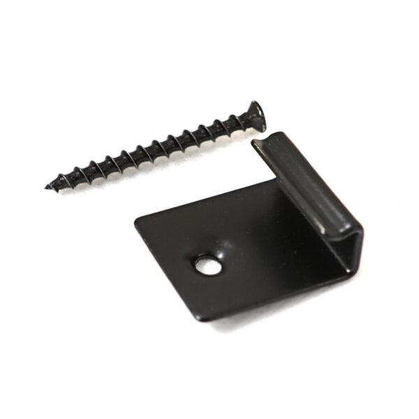 Black Cladding Starter Clips with Screws Pack of 10