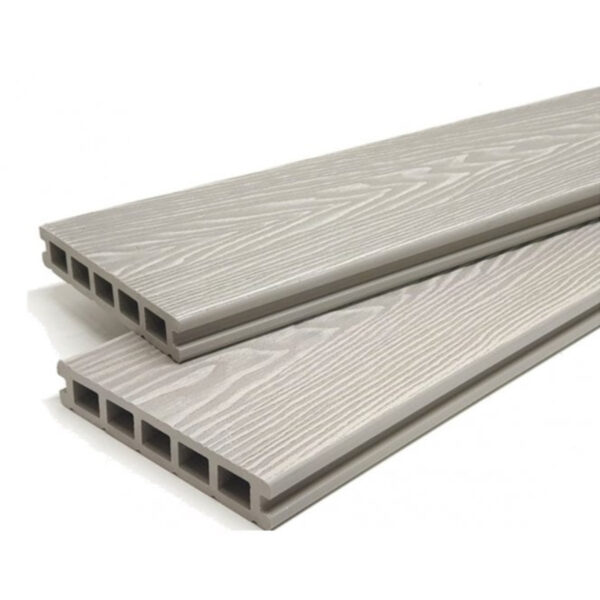 Woodgrain Ash White Composite Deck Boards 4.8m