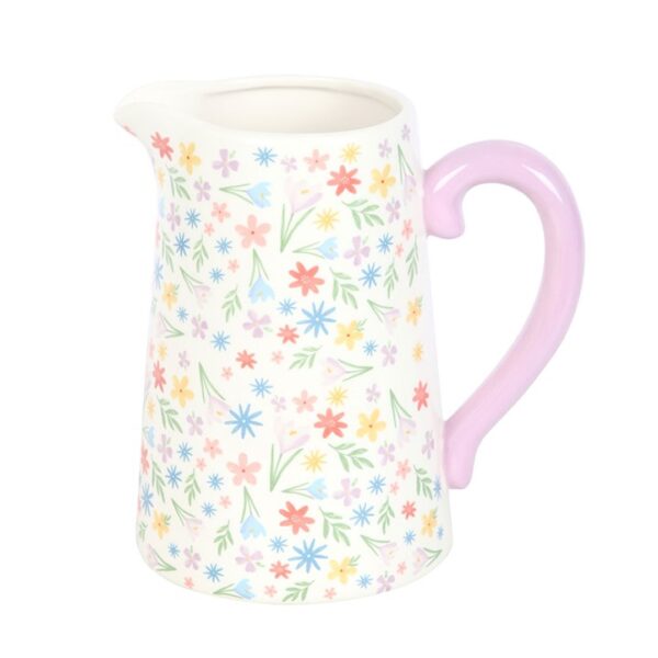 Spring Floral Print Ceramic Flower Jug - Image 4