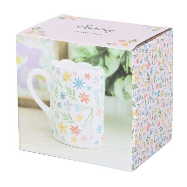 Spring Floral Print Scalloped Mug - Image 5