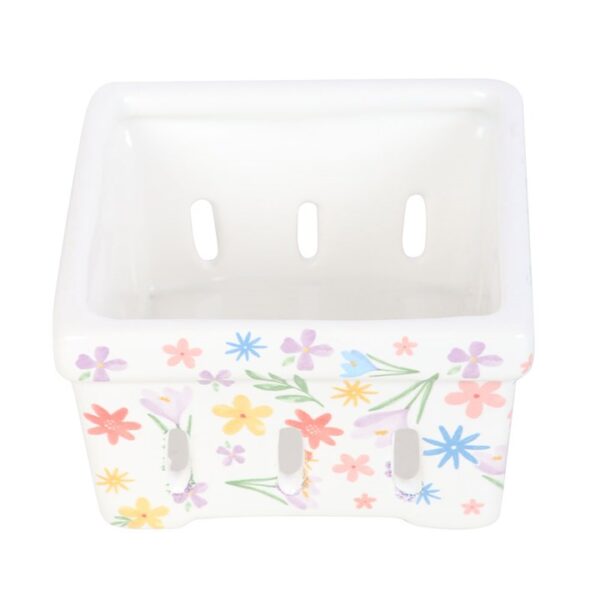 Spring Floral Print Ceramic Berry Basket - Image 3