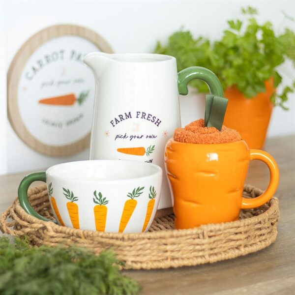 Farm Fresh Carrot Patch Ceramic Flower Jug - Image 6