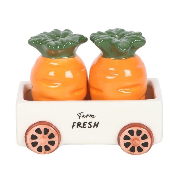 Carrot Salt and Pepper Shakers in Wagon - Image 2