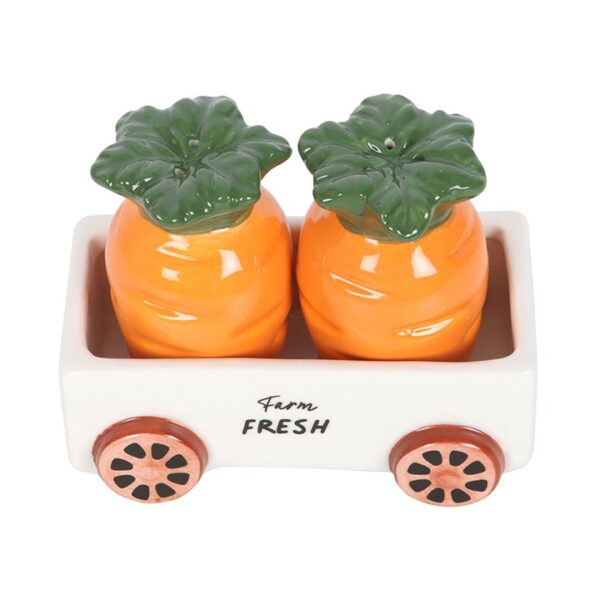 Carrot Salt and Pepper Shakers in Wagon - Image 3