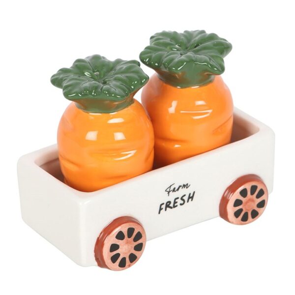 Carrot Salt and Pepper Shakers in Wagon - Image 4