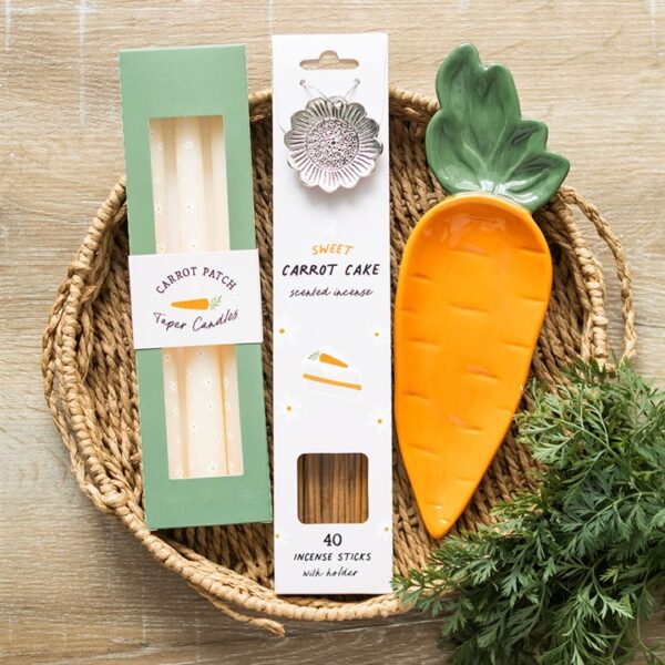 Set of 3 Carrot Patch Daisy Taper Candles - Image 6